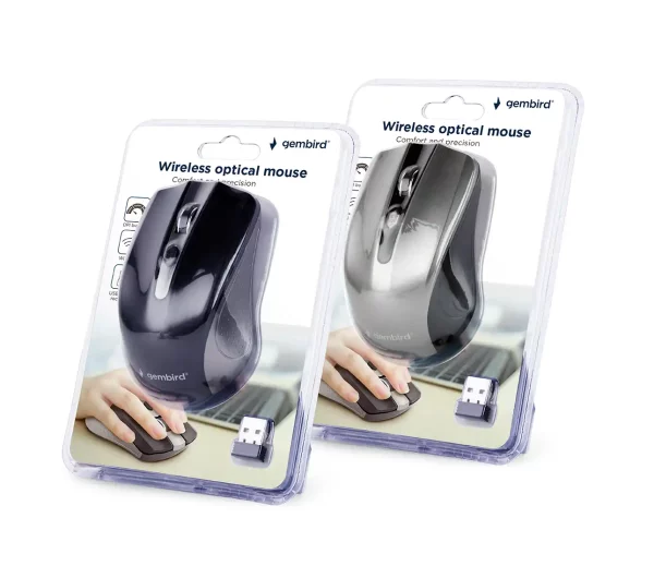 Безжична USB Мишка Gembird MUSW-4B-04, черна - Image 2