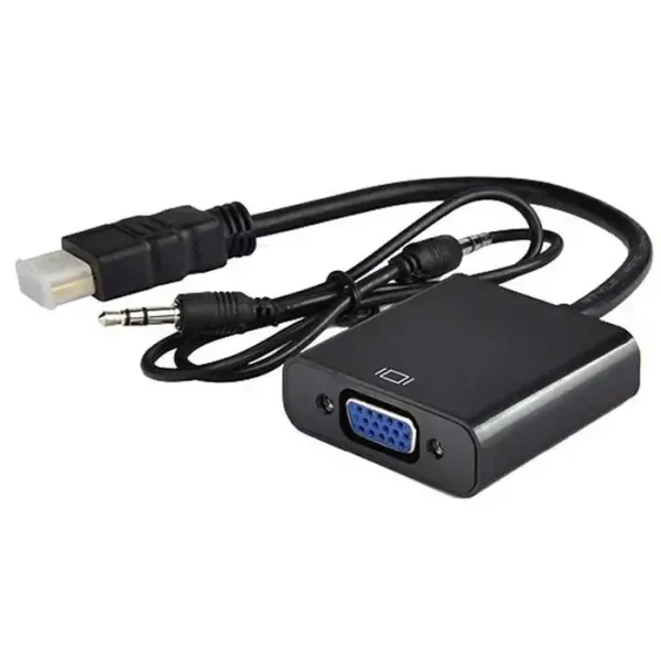Адаптер HDMI(м) - VGA(ж) конвертор + Аудио, НОВ