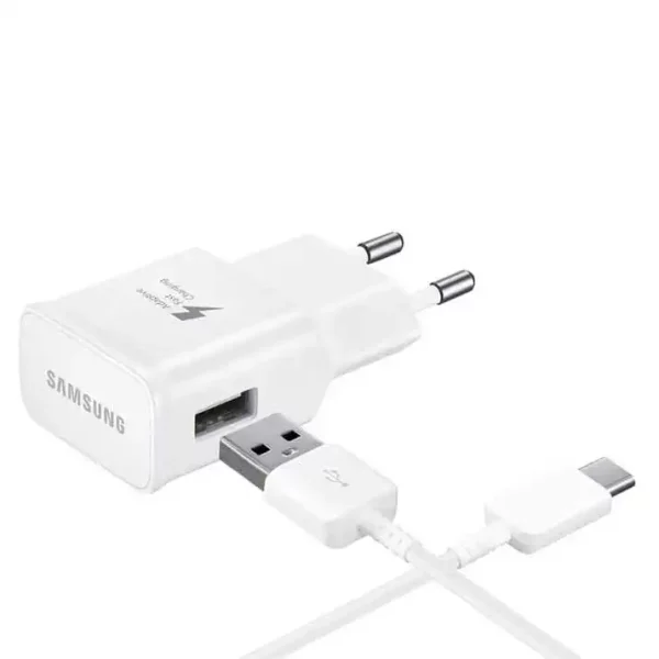 Зарядно, адаптер + кабел Type C Samsung EP-TA20EWE Fast Charging, бял - Image 3