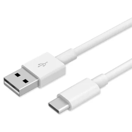 Кабел бързо зареждане USB Type-C USB(A) - USB(C) (M)-(M), 1.0m, НОВ, Бял