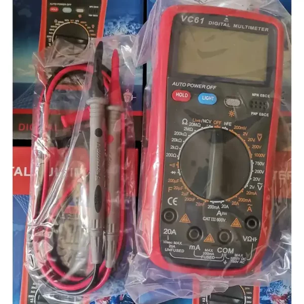 Измервателен уред мултицет мултиметър VC61 NCV / 20A / 200uF / 1000V - Image 3