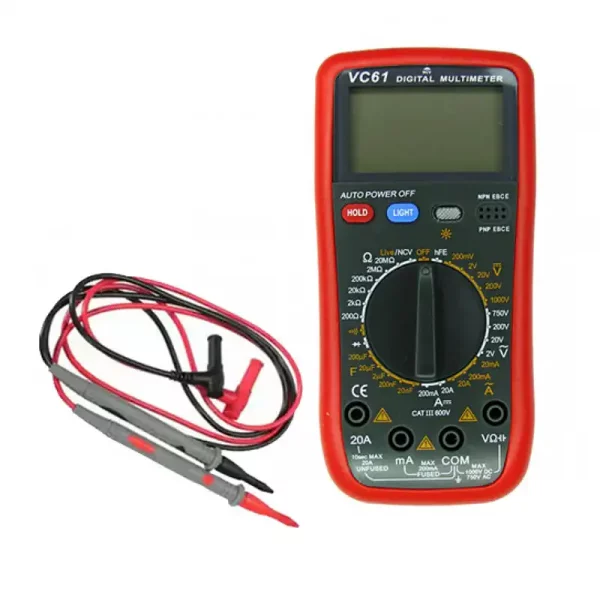 Измервателен уред мултицет мултиметър VC61 NCV / 20A / 200uF / 1000V