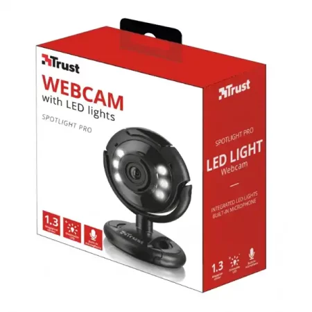 Уеб камера Trust Spotlight Pro Webcam, микрофон, 1280x1024, 1.3 MP, USB, черна