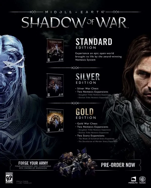 Playstation 4 игра Middle-earth: Shadow of War Silver Edition (PS4) - Image 3
