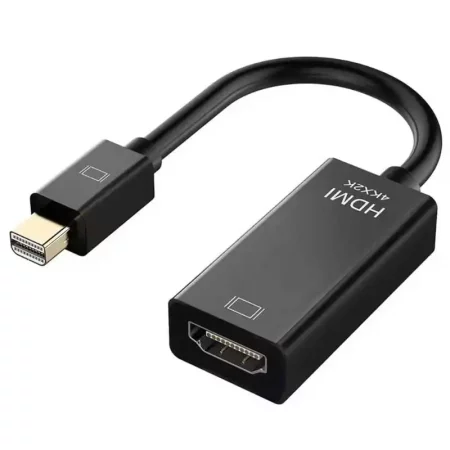 Преходник DeTech, Mini DisplayPort - HDMI, 4K, Черен