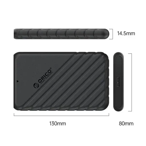 HDD/SSD Кутия кутийка Външен Rack Orico кутия за диск Storage 2.5 inch USB3.0 - 25PW1-U3-BK - Image 3